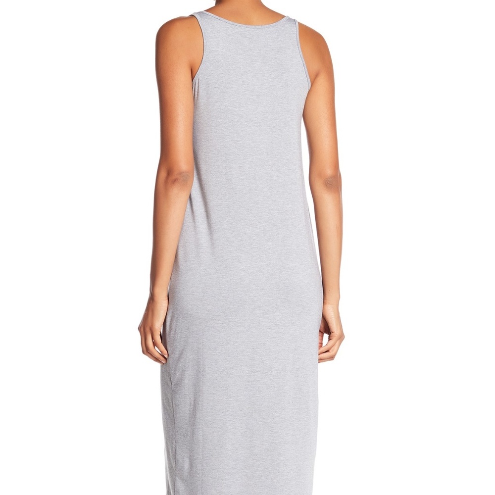 JOAN VASS Midi Knit Grey Tank Dress - Picture 2 of 5